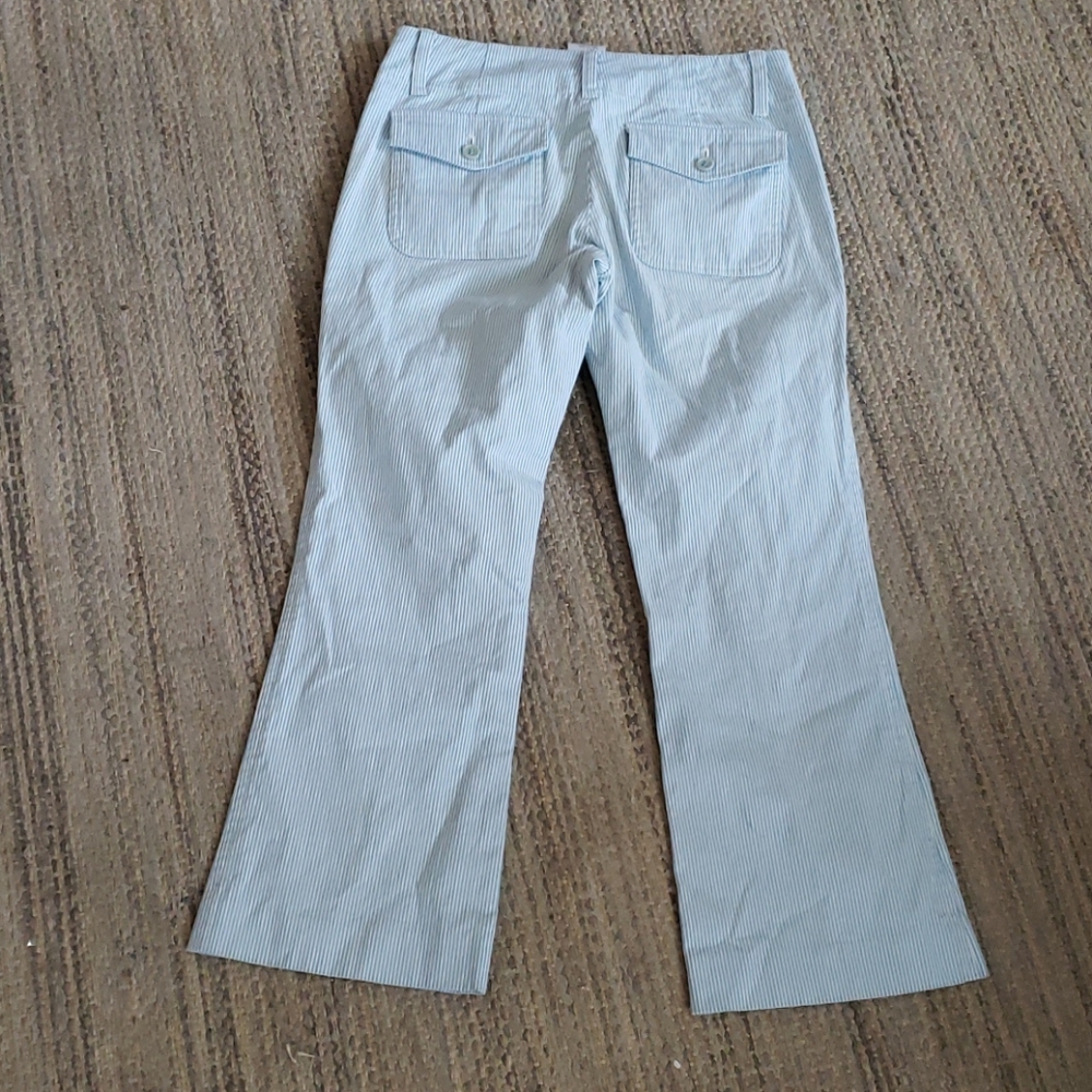 Theory blue white striped cropped pants (0) - Picture 8 of 16